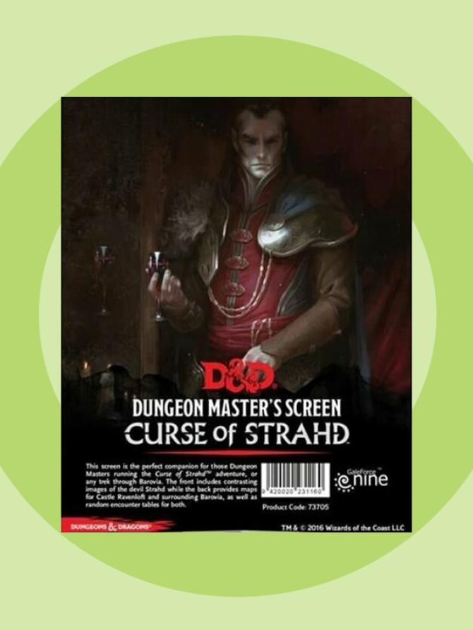 D&D RPG: Curse of Strahd - DM Screen