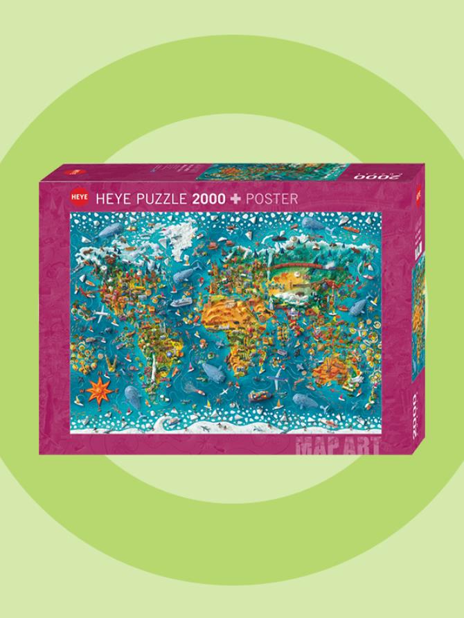 Jigsaw Puzzle: HEYE - Map Art: Miniature World (2000 Pieces)