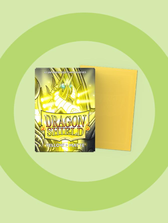 Sleeves: Dragon Shield - Japanese Size - Matte (x60) - Yellow