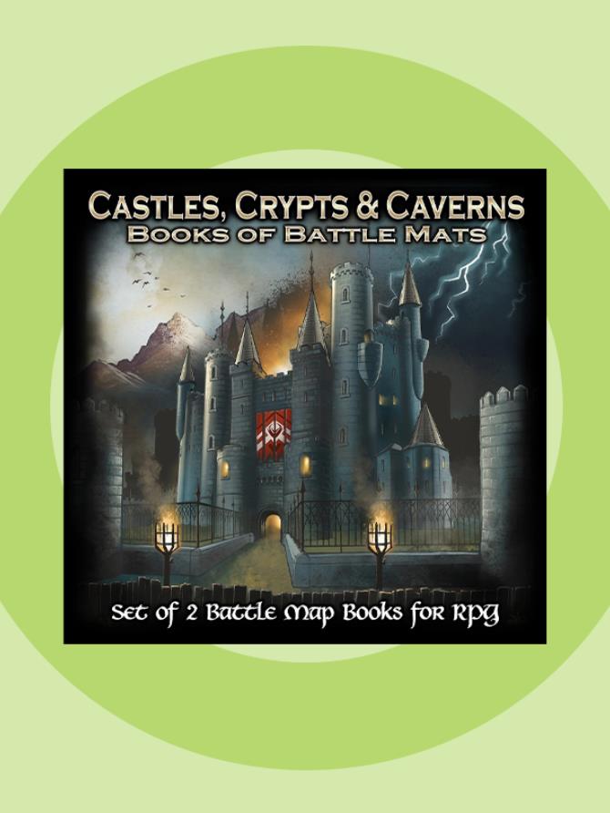 RPG Battle Maps: Book - Castles, Crypts, & Caverns