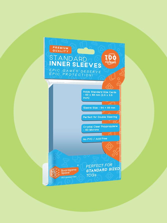 Sleeves: BGS - Standard Inner (63 x 88mm) (x100) - Clear