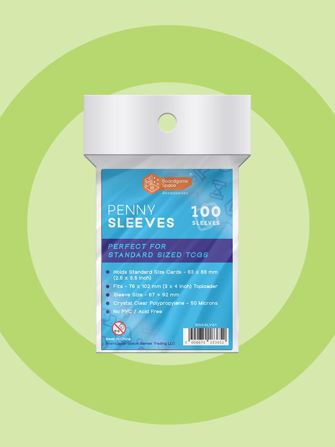 Sleeves: BGS - Penny Sleeves (63 x 88mm) (x100) - Clear