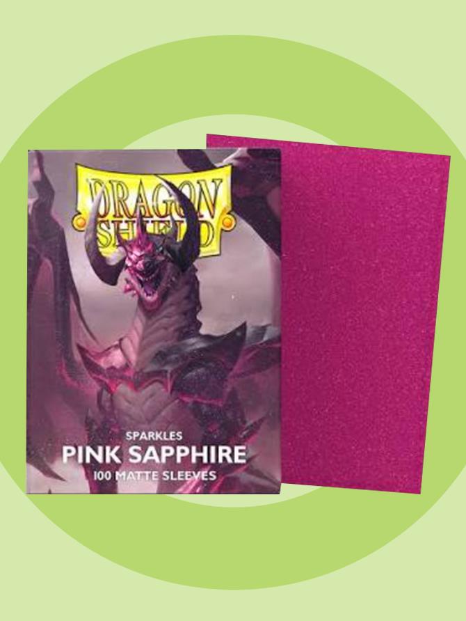 Sleeves: Dragon Shield - Matte Sparkles (x100) - Pink 
Sapphire